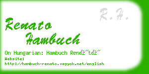 renato hambuch business card